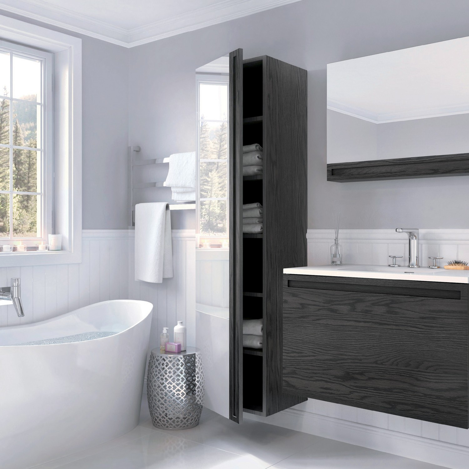 14 Modern Bathroom Linen Cabinets Shelves Swell Bathroom Linen regarding proportions 1500 X 1500