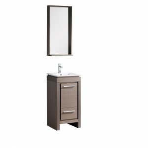 165 Inch Gray Oak Bathroom Vanity With Matching Mirror with sizing 900 X 900