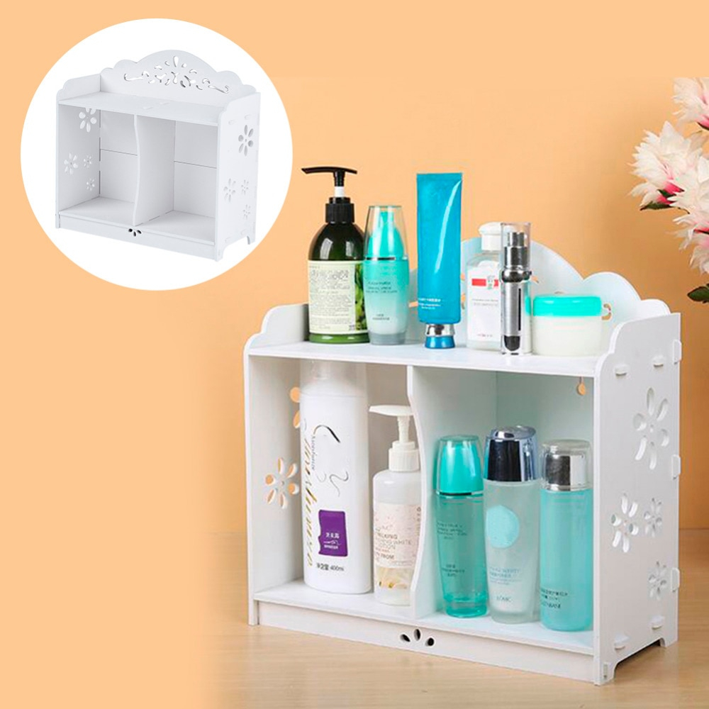 1pcs White Wpc Board Storage Cabinet Shelf Wall Hanging Bathroom in sizing 1000 X 1000