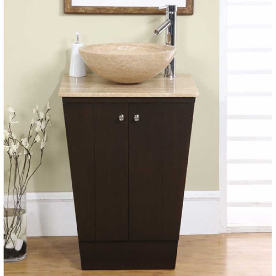 22 Inch Bathroom Vanity With Travertine Vessel Sink intended for size 900 X 900