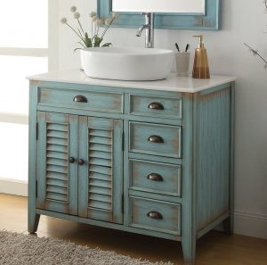 36 Benton Collection Distress Blue Abbeville Vessel Sink Bathroom throughout proportions 1024 X 1013