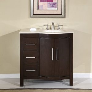 36 Inch Modern Single Sink Bathroom Vanity With Marble throughout proportions 900 X 900