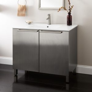 36 Tybalt Stainless Steel Vanity Bathroom Vanities Bathroom regarding measurements 1500 X 1500