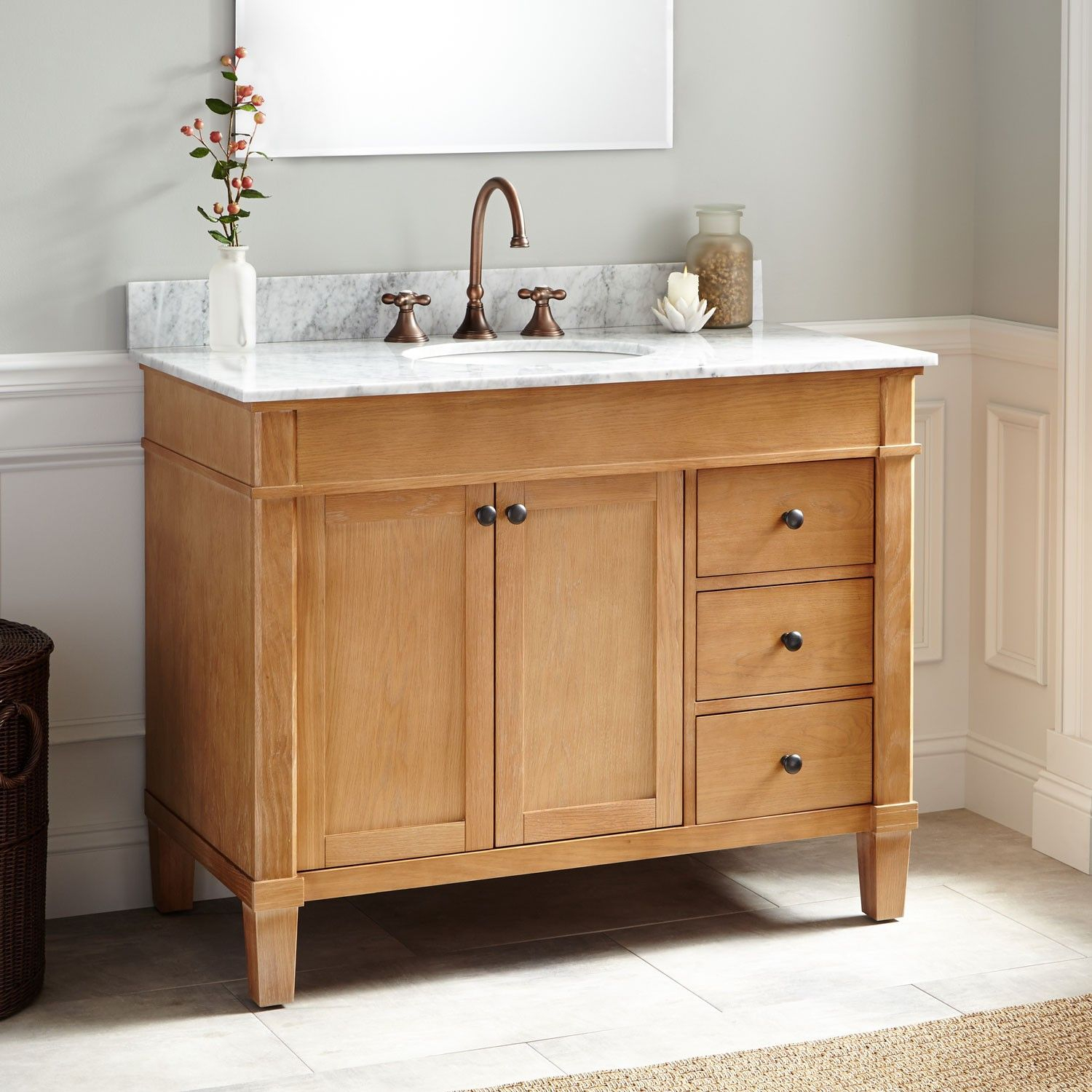 42 Marilla Oak Vanity In 2019 Harper House Oak Bathroom Vanity intended for proportions 1500 X 1500