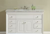 48 Inch Off White Carrara Marble Top Bathroom Vanity Single Sink throughout dimensions 1500 X 1500