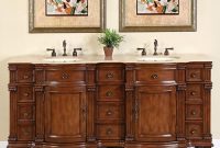 72 Inch Walnut Double Sink Bathroom Vanity With Travertine with dimensions 900 X 900