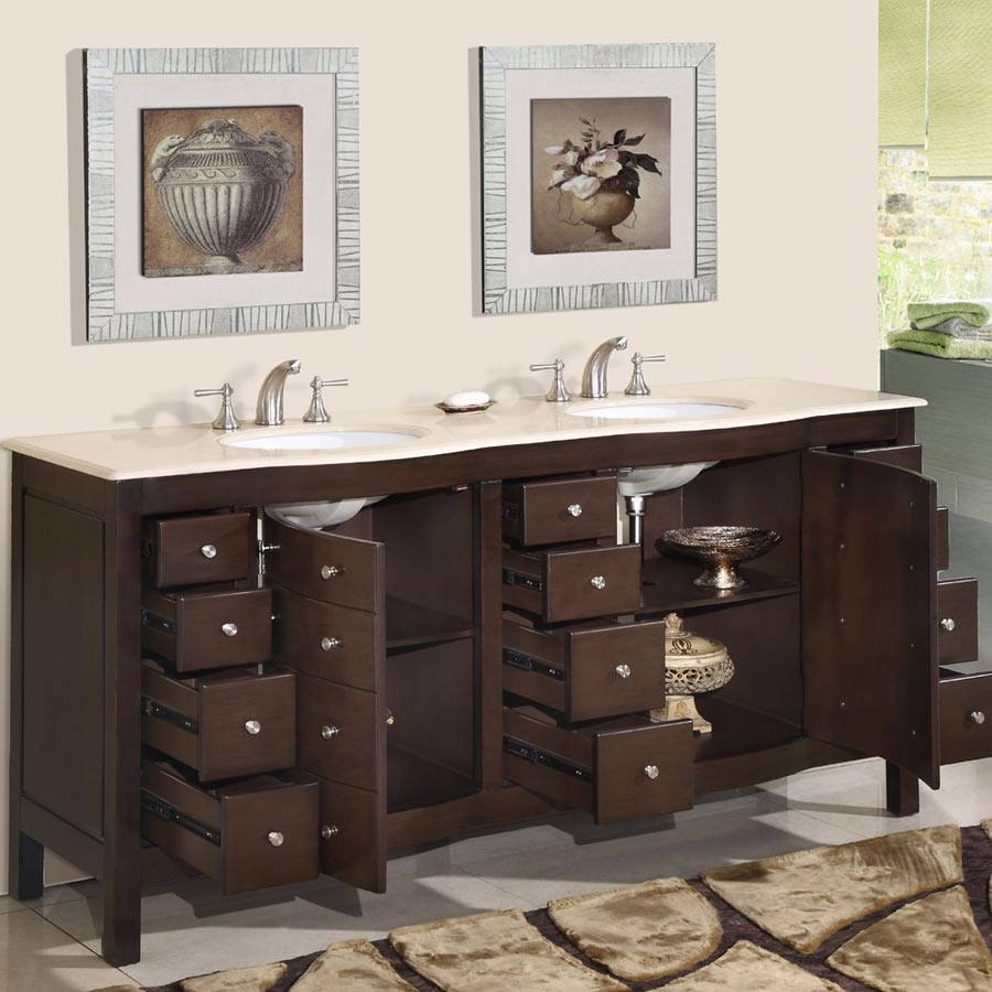 72 Perfecta Pa 5126 Bathroom Vanity Double Sink Cabinet Dark pertaining to sizing 900 X 900