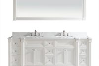 84 Inch White Finish Double Sink Bathroom Vanity Cabinet With Mirror for proportions 1000 X 1000