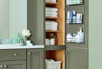 A Linen Closet With Four Adjustable Shelves A Chrome Door Rack And pertaining to sizing 2993 X 5200