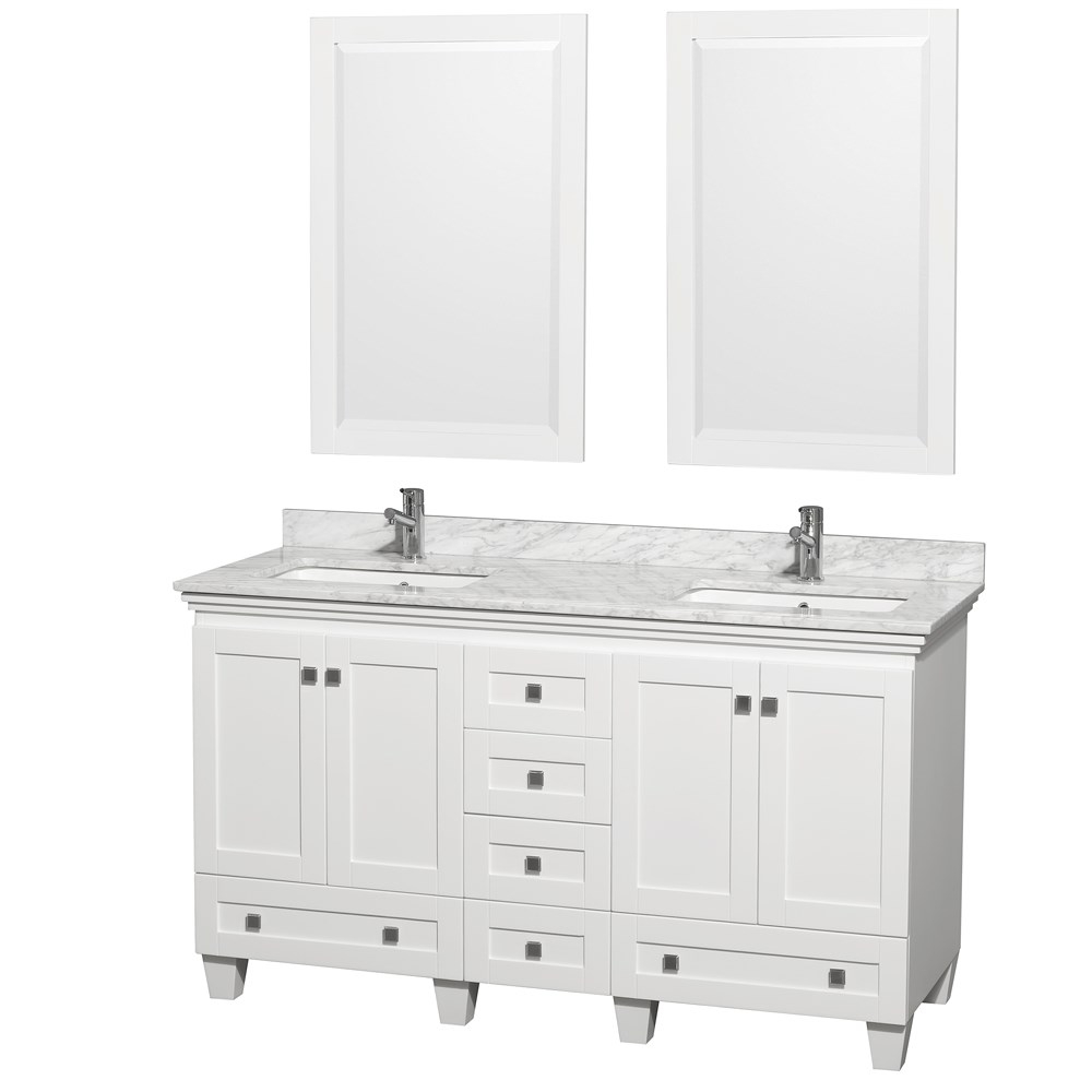 Acclaim 60 In Double Bathroom Vanity Wyndham Collection White regarding measurements 1000 X 1000