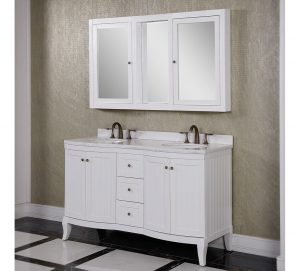 Accos 60 Inch White Double Bathroom Vanity Cabinet With Medicine regarding size 1109 X 1000