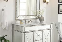 Adelina 44 Inch Mirrored Bathroom Vanity Cabinet Fully Assembled for measurements 882 X 1379