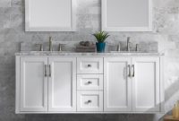 Allen Roth Floating 60 In White Double Sink Bathroom Vanity With throughout sizing 900 X 900