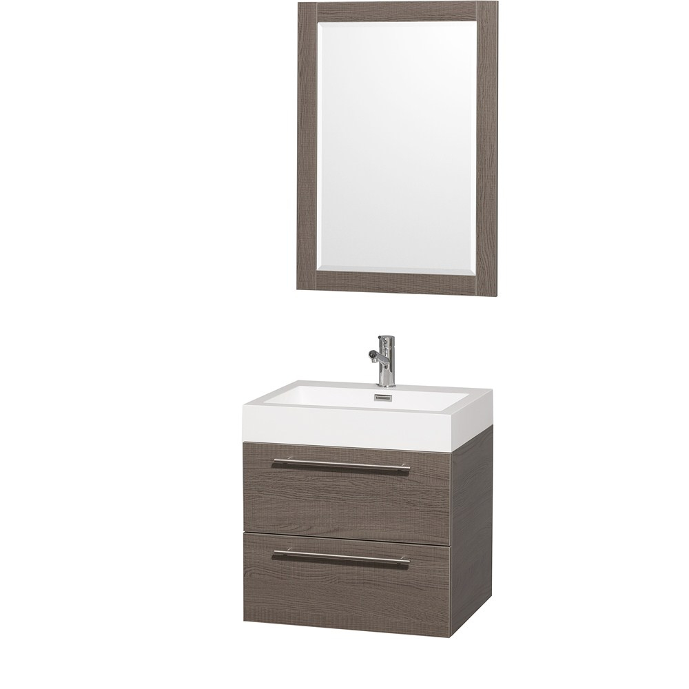 Amare 24 Wall Mounted Bathroom Vanity Set With Integrated Sink for measurements 1000 X 1000