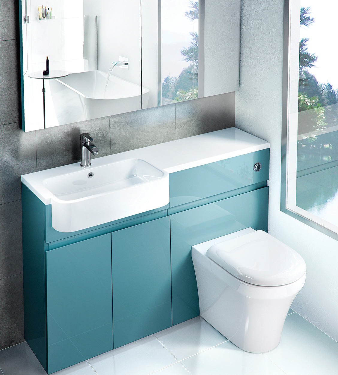 Aqua Cabinets D300 1200mm Fitted Furniture Pack Uk Bathroom with size 1128 X 1250