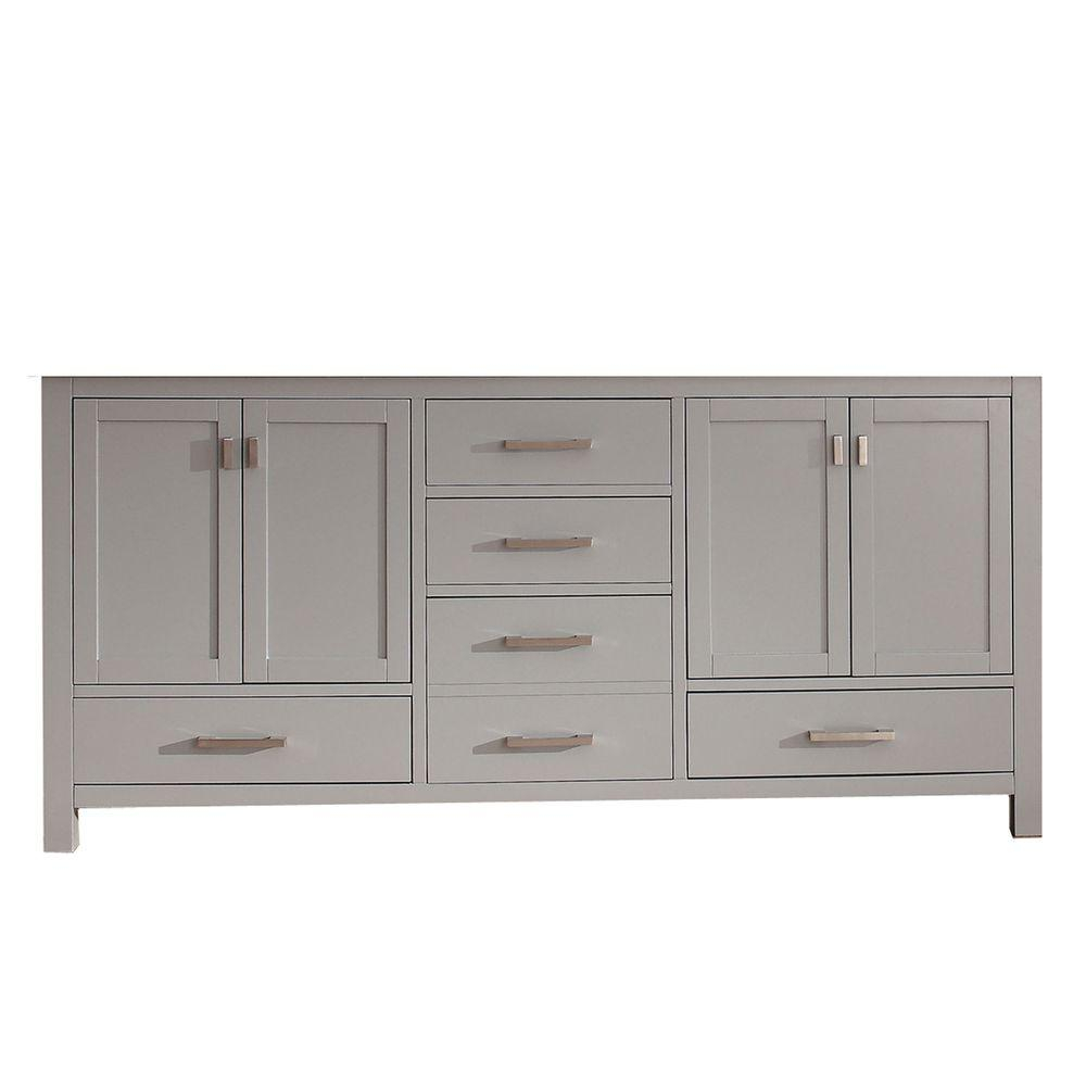 Avanity Modero 72 In Double Vanity Cabinet Only In Chilled Gray pertaining to sizing 1000 X 1000