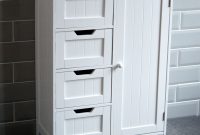 Bathroom 4 Drawer Cabinet Door Storage Cupboard Wooden White Home for sizing 1800 X 1800