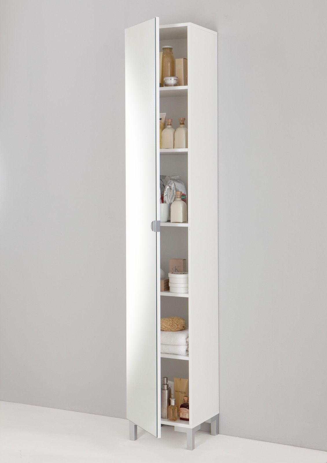 Bathroom Cabinet Tall White Storage Unit With Mirrored Door Bathroom in dimensions 1131 X 1600