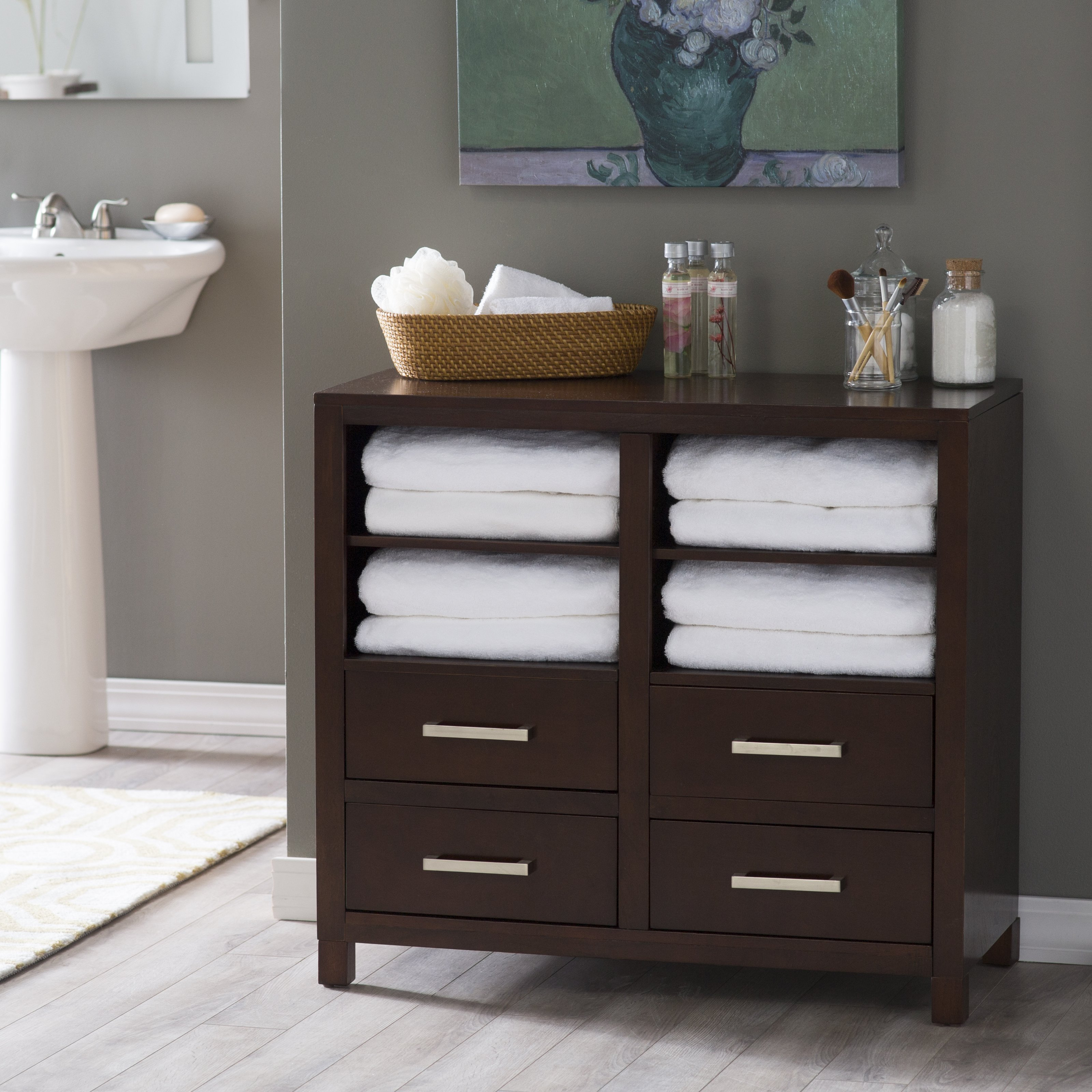 Bathroom Classic But Elegant Bathroom Floor Cabinet Design Interior with size 3200 X 3200