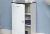 Bathroom Floor Cabinet With Adjustable Shelves In White Finish with regard to size 1024 X 1024