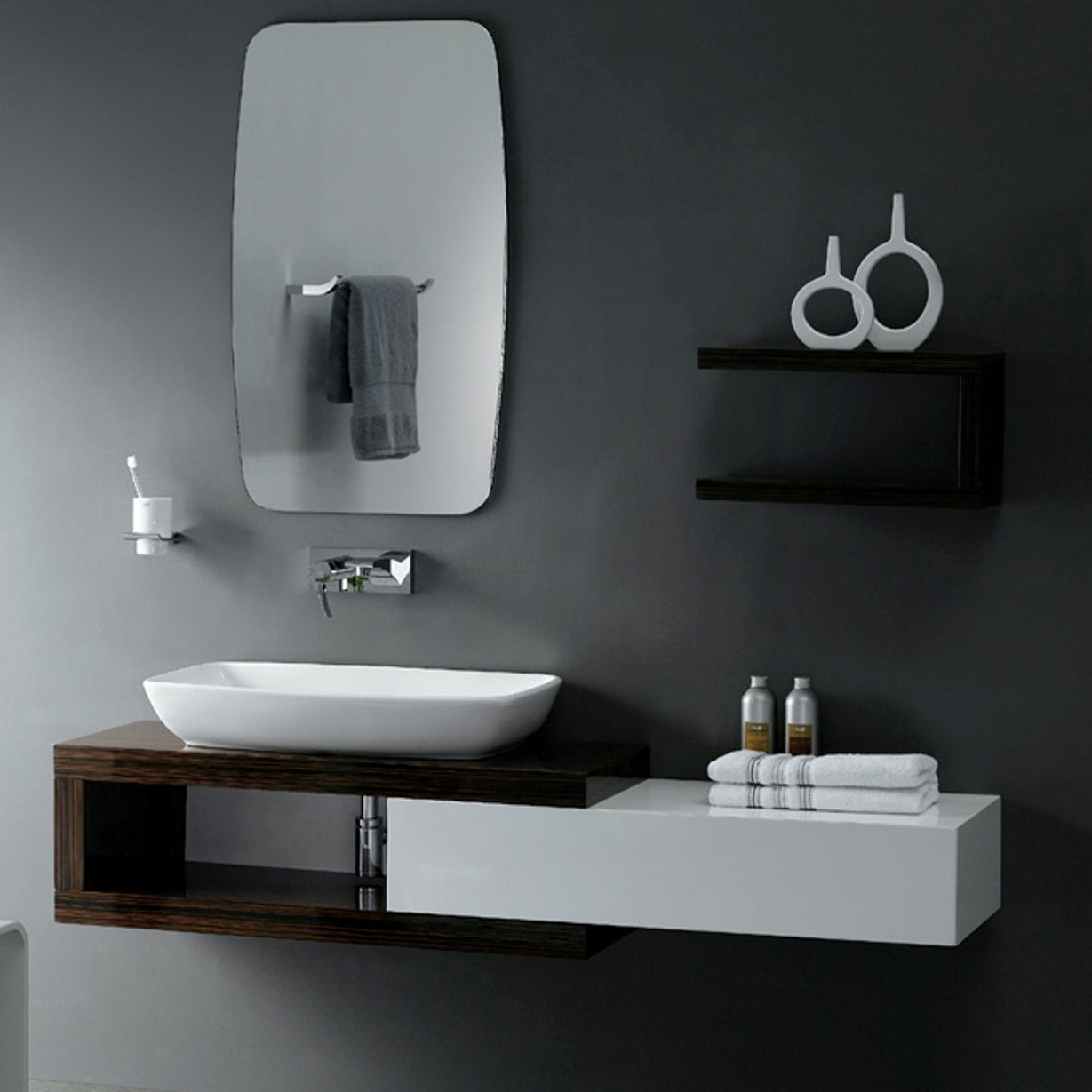 Bathroom Inexpensive Modern Bathroom Vanities Small Rectangular throughout size 1229 X 1229