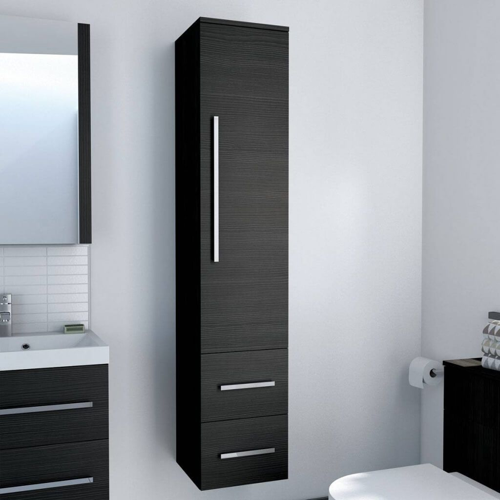 Bathroom Modern Black Bathroom Floating Storage Cabinet Ideas regarding dimensions 1024 X 1024