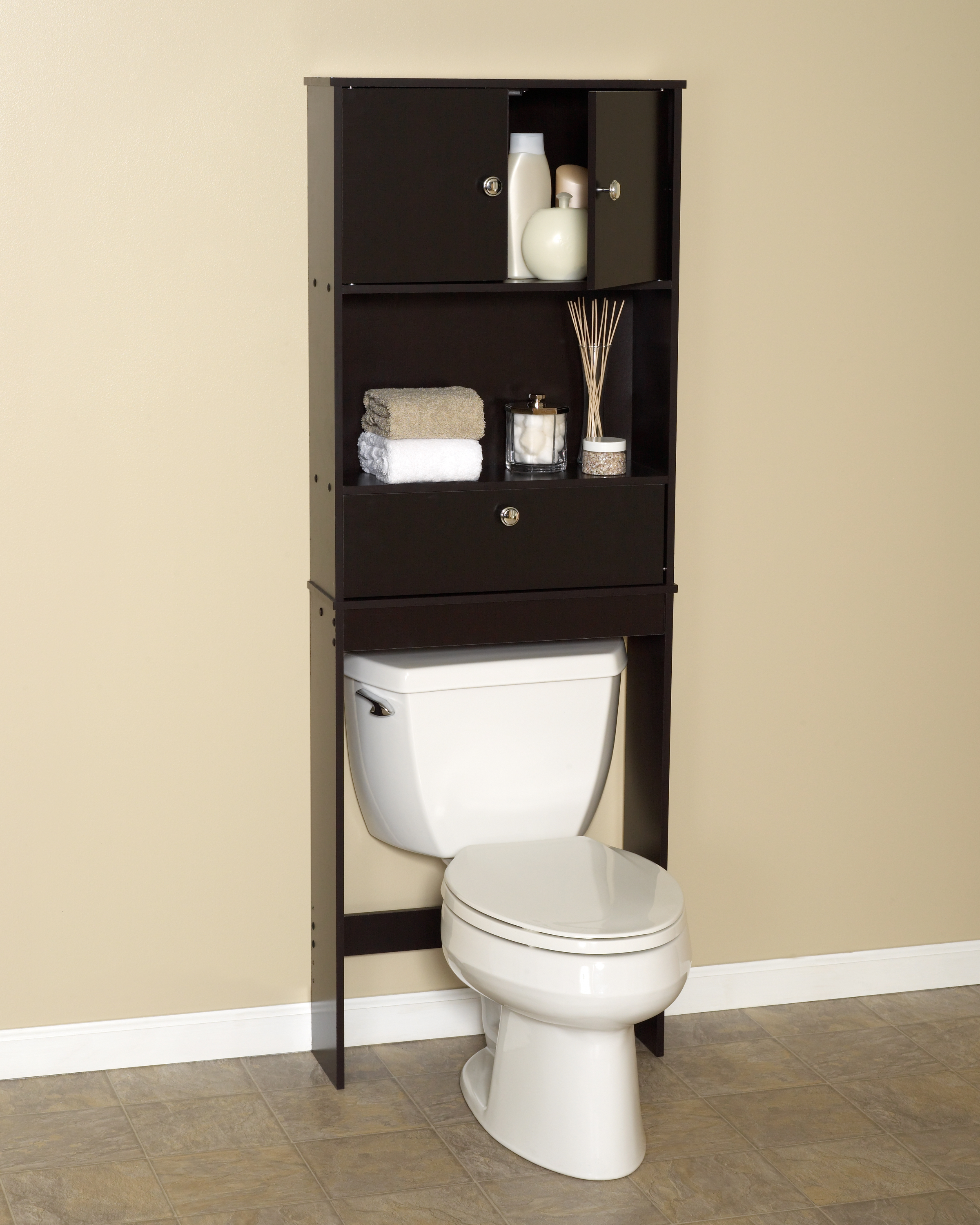 Bathroom Over The Toilet Storage Cabinet 2 Door Space Saver throughout dimensions 2400 X 3000