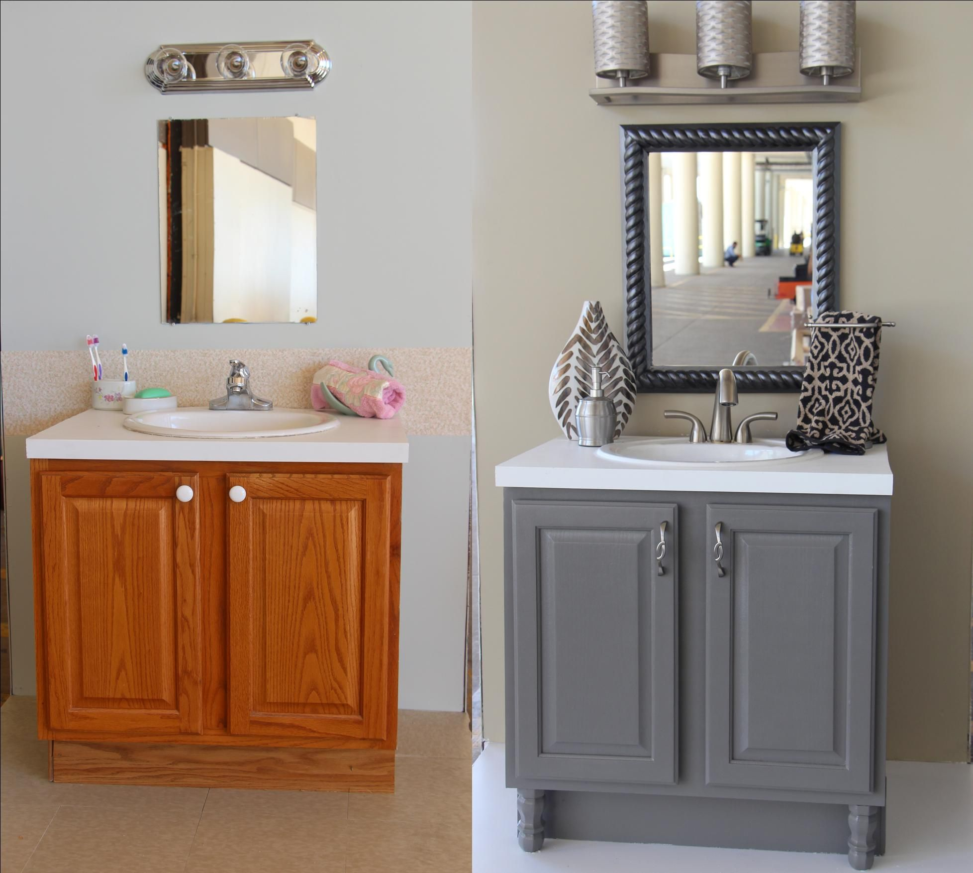 Bathroom Updates You Can Do This Weekend For The Home Grey for dimensions 1956 X 1754