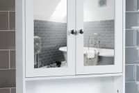 Bathroom Wall Cabinet Double Mirror Door Wooden White Shelf New pertaining to sizing 1000 X 1000