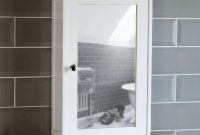 Bathroom Wall Cabinet Single Mirror Door Cupboard White Wood Home in dimensions 1000 X 1000