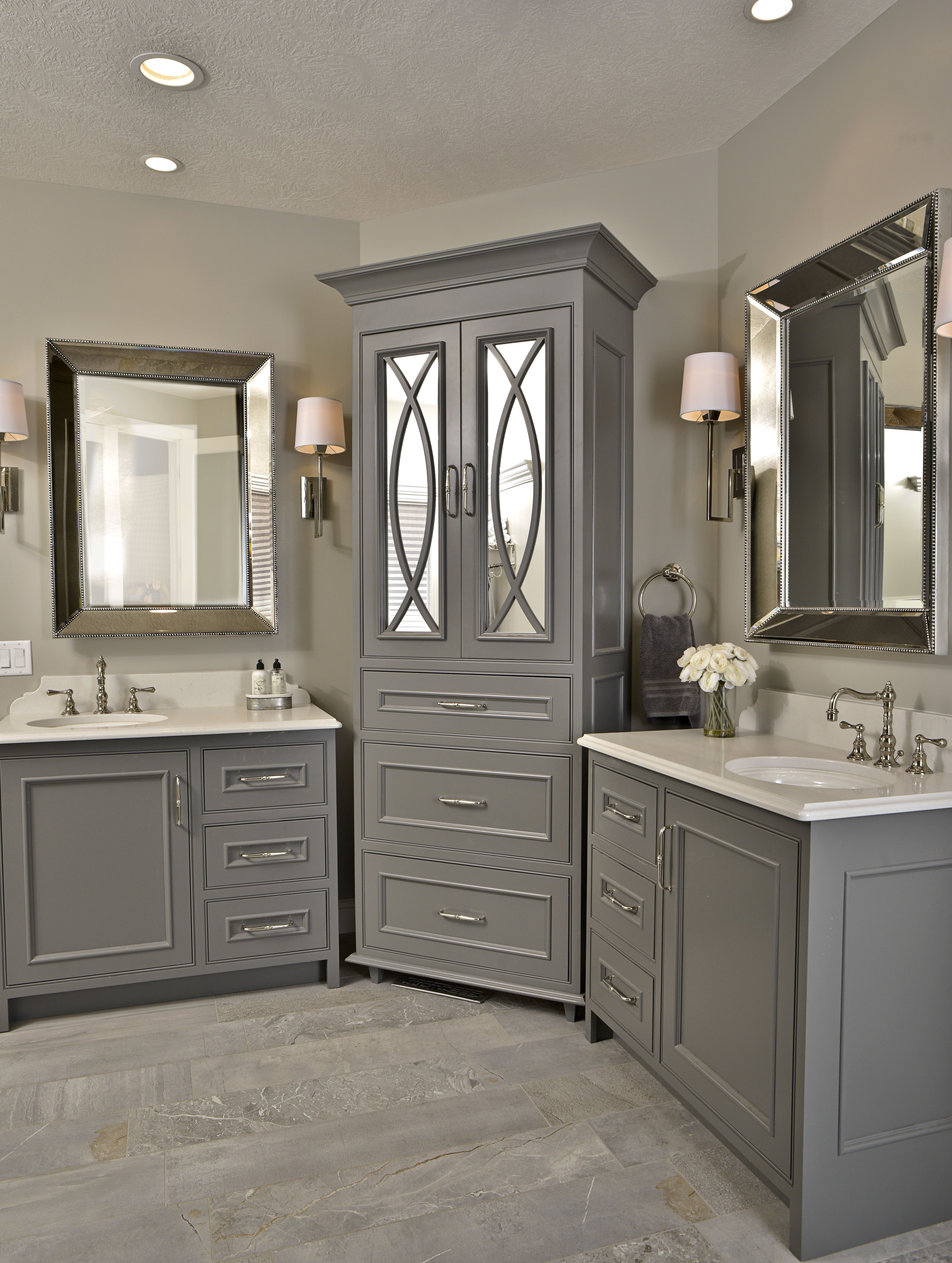 Beautiful Bathroom Gauntlet Gray Cabinets Master Bath Two with measurements 4806 X 6375
