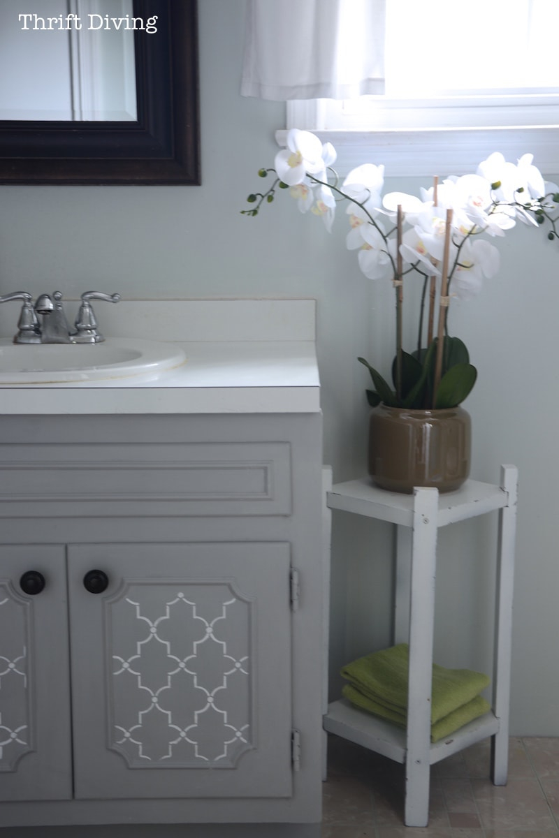 Before After My Pretty Painted Bathroom Vanity inside proportions 800 X 1200