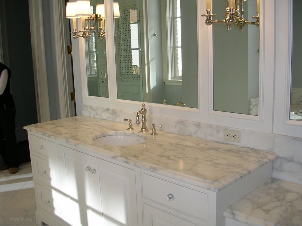 Best Color For Granite Countertops And White Bathroom Cabinets inside proportions 1024 X 768