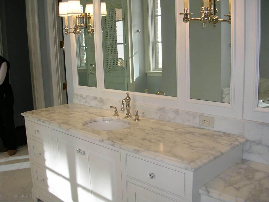 Best Color For Granite Countertops And White Bathroom Cabinets intended for dimensions 1024 X 768