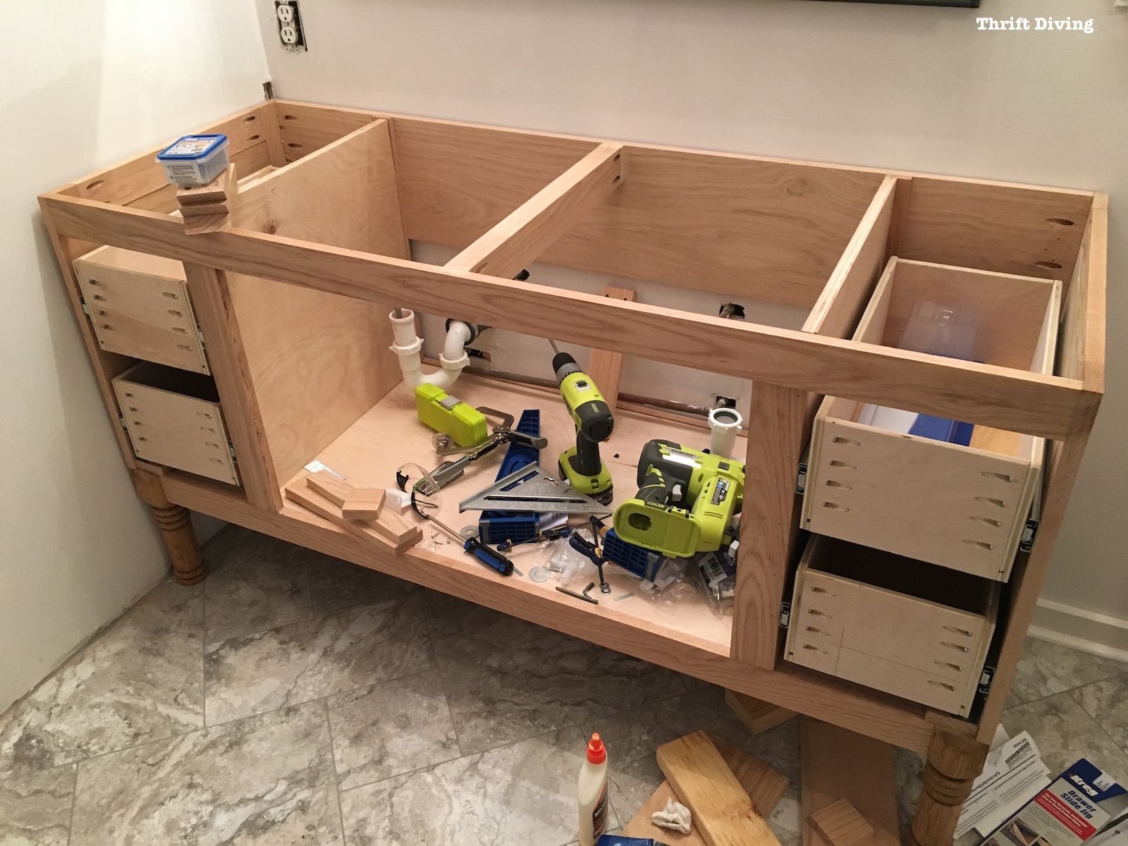 Build A Diy Bathroom Vanity Part 4 Making Drawers Woodworking intended for measurements 1600 X 1200