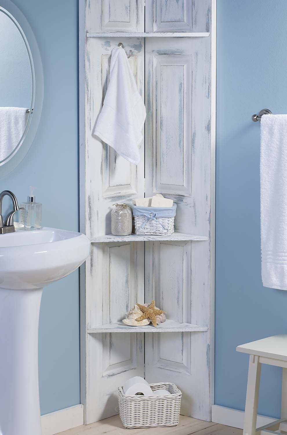 Build These Bathroom Corner Shelves From Bi Fold Doors Furniture intended for measurements 990 X 1500