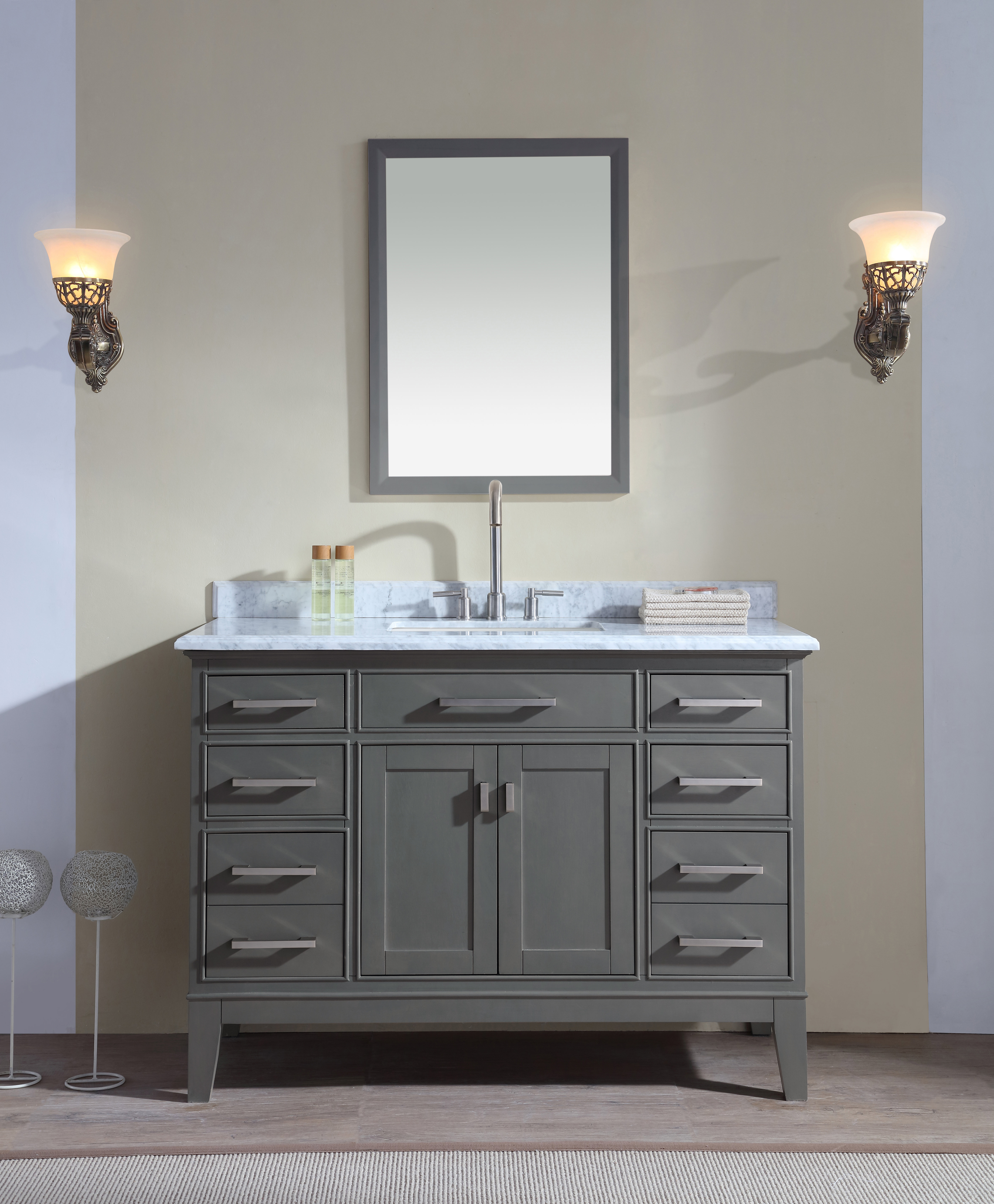 Charlton Home Arminta 48 Single Bathroom Vanity Set Reviews Wayfair for proportions 5599 X 6785