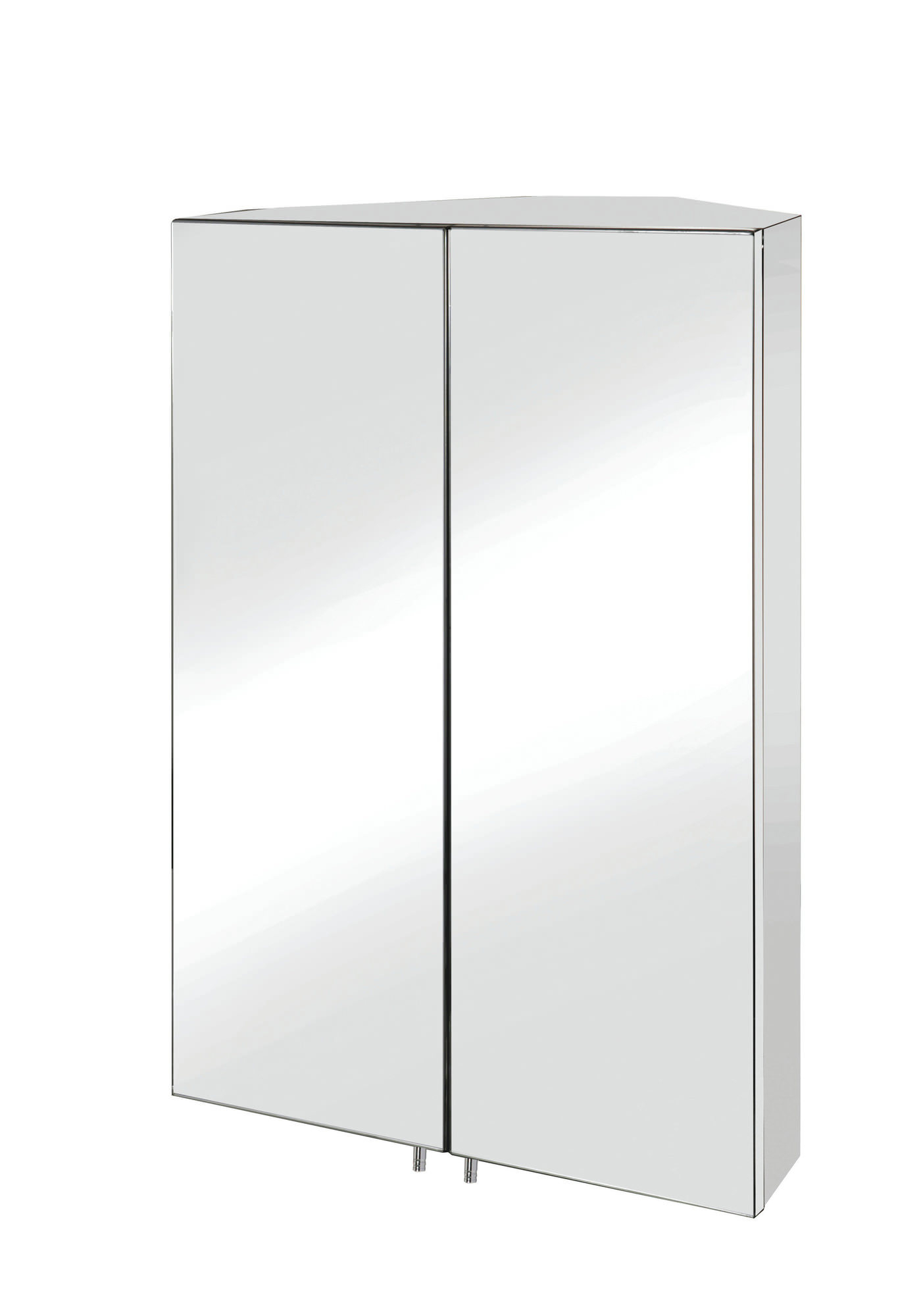 Croydex Avisio Stainless Steel Double Door Corner Mirror Cabinet within size 1400 X 2000