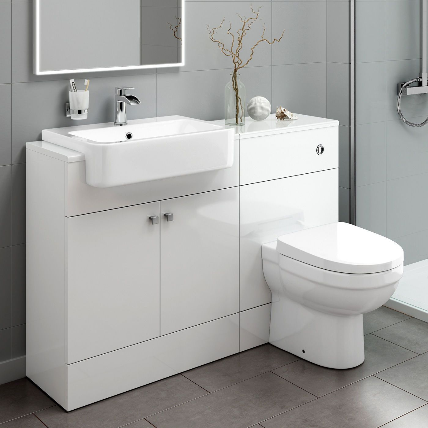 Details About Combined Vanity Storage Unit With Basin And Back To with regard to size 1400 X 1400