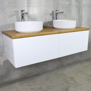 Eden Matte White Wall Mount Vanity Cabinet Without Top 1200mm throughout dimensions 3504 X 3504
