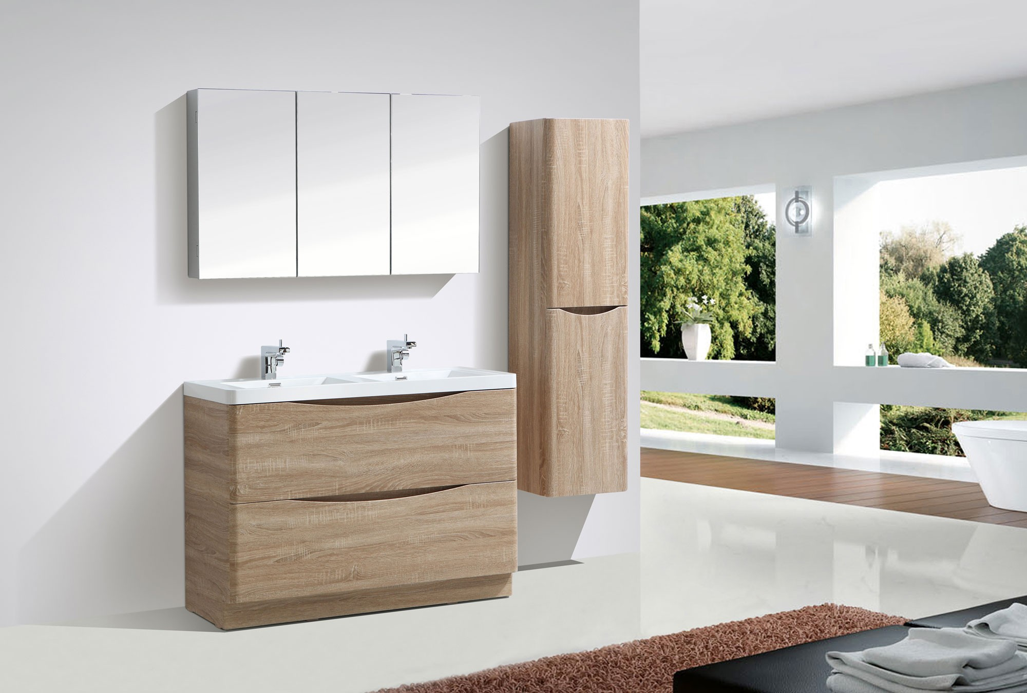 Erin Floor Standing 1200 Vanity Unit Basin Light Oak Easy with regard to measurements 2000 X 1351