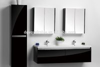 Floating Bathroom Vanity Cabinethigh Gloss Black Finish Bathroom in proportions 1000 X 1000