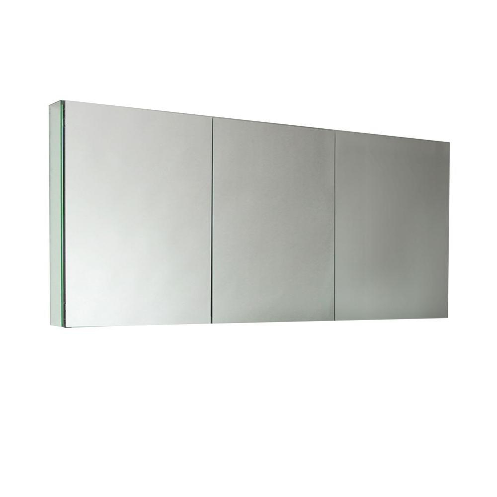 Fresca 59 In W X 26 In H X 5 In D Frameless Glass Recessed Or with measurements 1000 X 1000