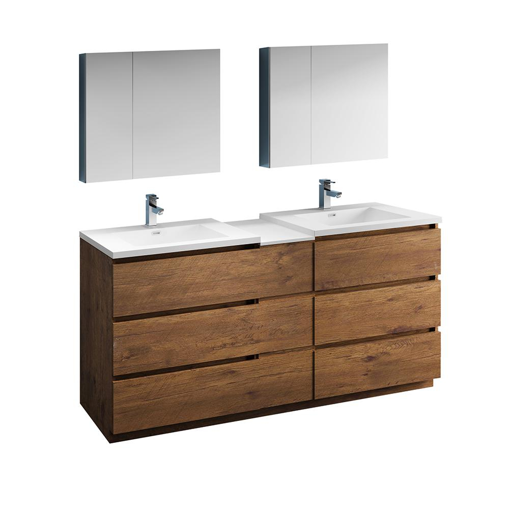 Fresca Lazzaro 72 In Modern Double Bathroom Vanity In Rosewood With inside measurements 1000 X 1000