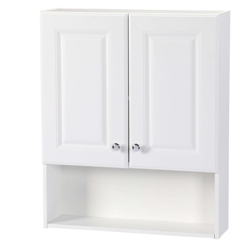 Glacier Bay 23 In W X 28 In H X 6 12 In D Bathroom Storage Wall with dimensions 1000 X 1000