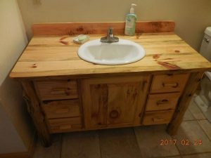 Hand Made Knotty Pine Bathroom Vanity Harrys Cabin Furniture with regard to dimensions 1200 X 900