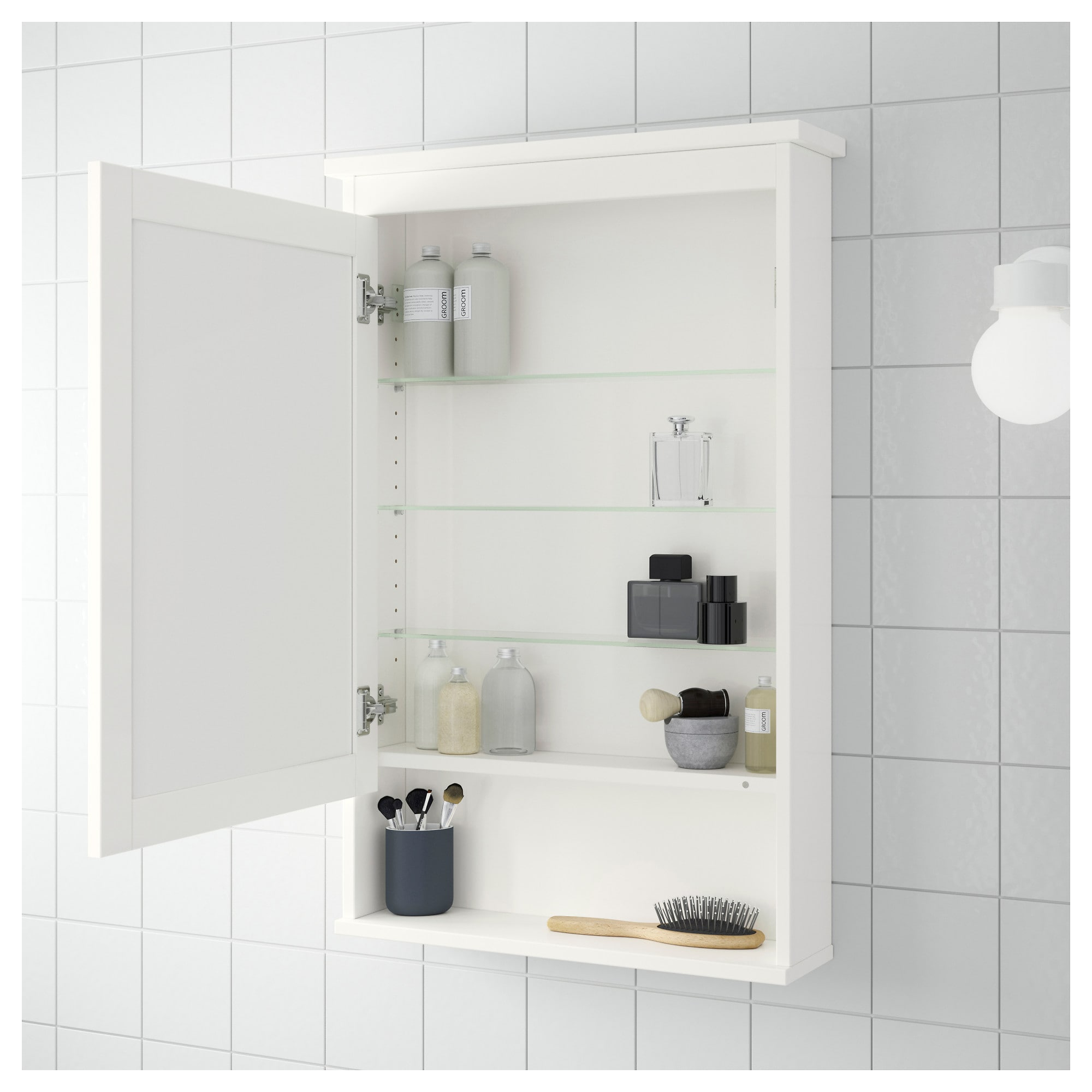 Hemnes Mirror Cabinet With 1 Door White within dimensions 2000 X 2000