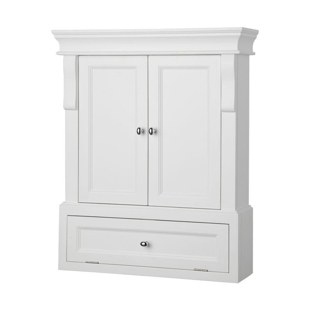 Home Decorators Collection Naples 26 34 In W Bathroom Storage Wall throughout sizing 1000 X 1000