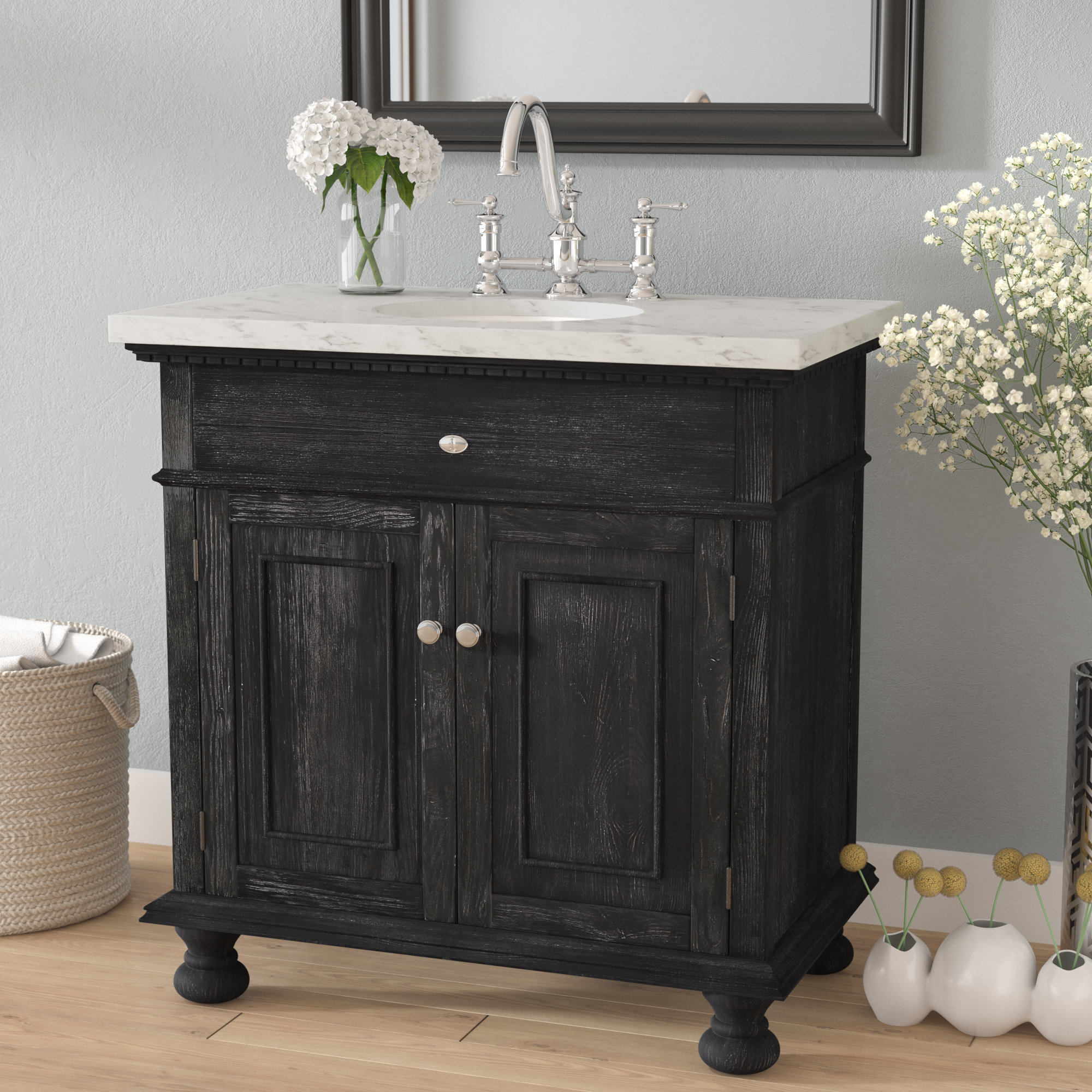 Laurel Foundry Modern Farmhouse Franklin 35 Single Bathroom Vanity in sizing 2000 X 2000