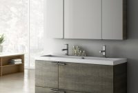 Modern 47 Inch Bathroom Vanity Set With Medicine Cabinet Grey Oak throughout sizing 1000 X 1000